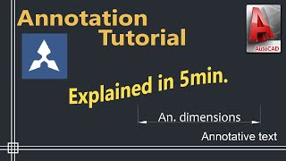 Autocad  Annotation tutorial annotative text and annotative dimensions [upl. by Ahsitul336]