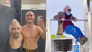 Old Man Street Workout PRANK [upl. by Moitoso336]