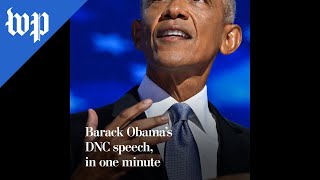 Barack Obamas DNC speech in one minute [upl. by Merkley666]