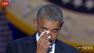 Obama Cries While Talking About Michelle Obama [upl. by Ressay582]