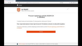 Prevzem digitalnega potrdila SIGENCA v brskalnik Firefox [upl. by Vassily304]