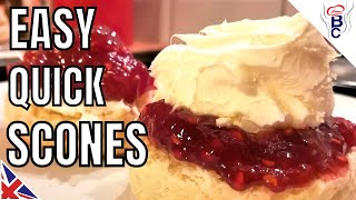 National Cream Tea Day  How To Make Scones For Clotted Cream Recipe FoolProof Fast British Cooking [upl. by Norha661]