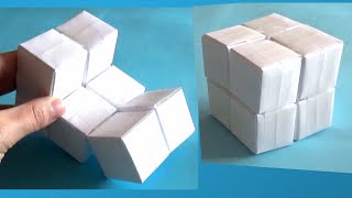 CUBO INFINITO de papel paso a paso y fácil de hacer [upl. by Frum]