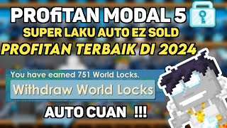 Modal 5DL Profit Gampang 🔥 High Demand Auto Cuan Banyak 💰  Growtopia Profit [upl. by Wedurn]