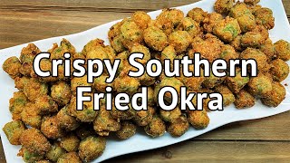 Crispy Southern Fried Okra  Chef Lorious [upl. by Herzel351]