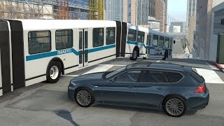 Articulated Bus Crashes  BeamNGdrive [upl. by Yenohtna]