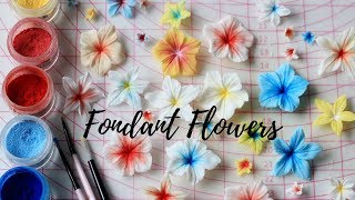 HOW TO MAKE FONDANT FLOWERS EASY TUTORIAL  INTHEKITCHENWITHELISA [upl. by Yerrok]