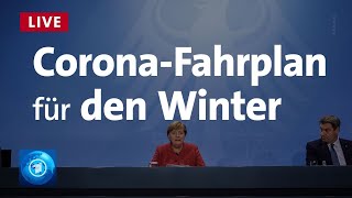 CoronaRegeln für Dezember  Pressekonferenz mit Merkel Müller und Söder [upl. by Nahshon401]