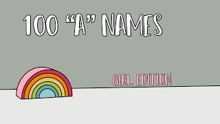 100 GIRL NAMES that start with “A”  new baby names for 2022 [upl. by Raimundo]