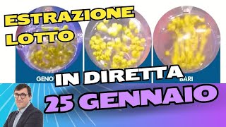 estrazione del lotto del 25 Gennaio [upl. by Sherrill]