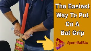 The Easiest Way To Put On A Bat Grip  Cricket [upl. by Aicela]