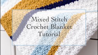 Modern Crochet Blanket Pattern A Crochet Video Tutorial [upl. by Cerallua]