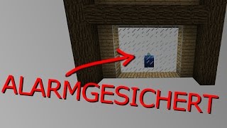 ALARMGESICHERTE GLASWAND  ohne CommandBlock  Tutorial amp Redstone erklärt [upl. by Madora]