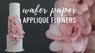 How to make wafer paper couture flowers for modern wedding cakes  Cake Decorating Tutorial [upl. by Cantu]