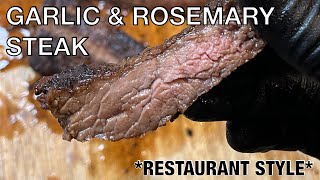 How to make GARLIC amp ROSEMARY STEAK  Restaurant Style  MampS Steak  TheRecipeConnoisseur [upl. by Liddy885]