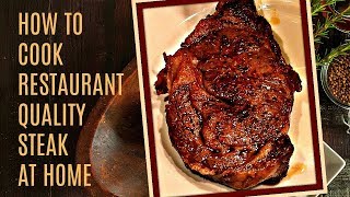 How To Cook A Perfect Steak  In The Oven And Pan Seared On The Stove  Easy to Make Recipe [upl. by Jarid]