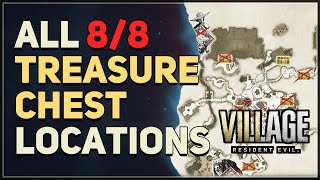 All 8 Treasure Chest Locations Resident Evil 8 Village [upl. by Vanna]