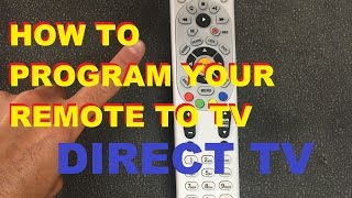 How To Program Your Directv Remote To Your Tv easy [upl. by Neila]