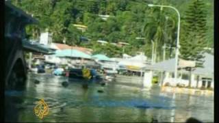 Deadly tsunami strikes Samoan islands  30 Sept 09 [upl. by Genvieve]