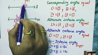 Angles formed by Parallel Lines and Transversal [upl. by Dnomyad479]