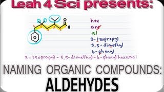 Naming Aldehydes Using IUPAC Nomenclature by Leah4sci [upl. by Nov]