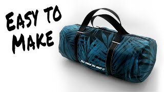 How to Make a Simple 10 liter Duffel Bag [upl. by Aikel]