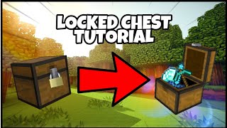 Locked chest Minecraft tutorial Bedrock EditionMCPE [upl. by Undry350]