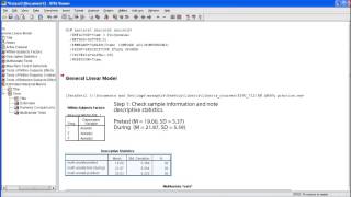 SPSS Tutorial Repeated measures ANOVA [upl. by Ramiah]