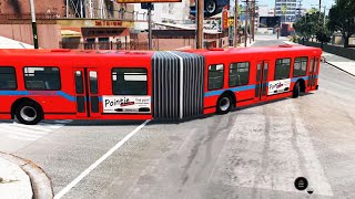 BeamNG Drive  Articulated Bus on the West Coast USA [upl. by Anipsed]