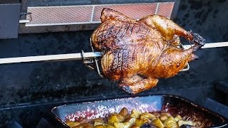 How To Rotisserie Duck With Drip Pan Potatoes [upl. by Argus]