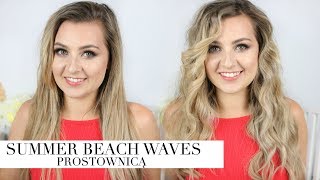 JAK KRĘCIĆ WŁOSY PROSTOWNICĄ SUMMER BEACH WAVES  FALE PROSTOWNICĄ lamakeupebella [upl. by Jobey]