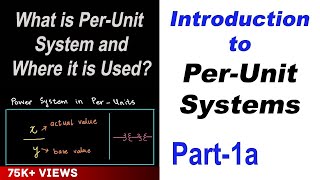 Introduction to Per Unit Systems in Power Systems Part 1a [upl. by Volotta]