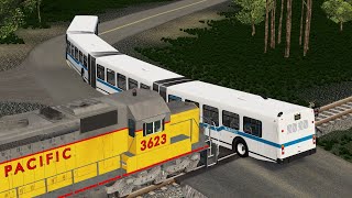 Articulated Bus Crashes 3  BeamNGdrive [upl. by Bixby632]