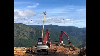 Yarder logging in Oregon [upl. by Ausoj]