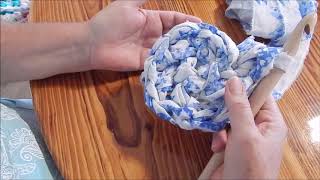 Make an Easy Round Rag Rug with Sheets [upl. by Crutcher111]