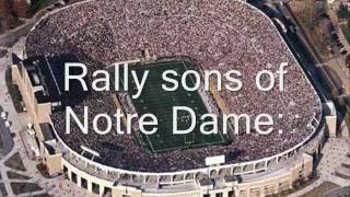 Notre Dame Victory March with lyrics [upl. by Suidualc272]