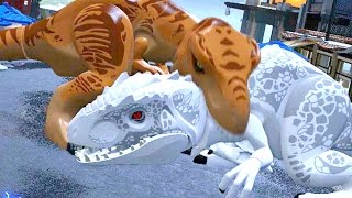 TRex vs Spinosaurus  Stop Motion [upl. by Lenrow]