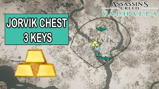 All 3 Cultist Keys  Locked Chest Jorvik Wealth  Assassins Creed Valhalla [upl. by Amsirhc858]