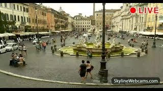 Live Images from Piazza Navona in Rome  Italy [upl. by Ardnaeed]