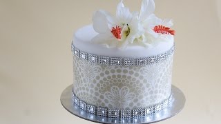 How To Apply Wafer Paper onto Fondant Cake Tutorial [upl. by Eitten]