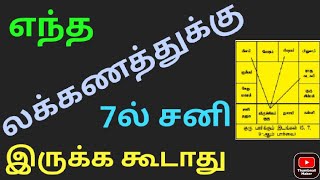 எந்த லக்கணத்துக்கு 7ல் சனி இருக்க கூடாது [upl. by Cordey]