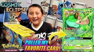 HARDCORLLECTOR PULLS HIS FAVORITE NEW POKEMON CARD ULTRA RARE COSMIC ECLIPSE BOX PULL REACTION [upl. by Esiuqcaj]