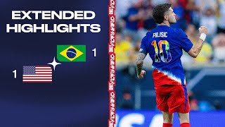 USMNT vs Brazil  EXTENDED HIGHLIGHTS  June 12 2024 [upl. by Cherice823]