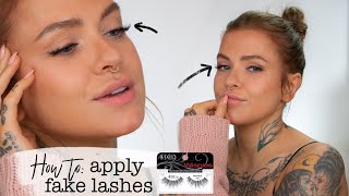 HOW I APPLY HALF LASHES \\ super easy [upl. by Glantz]