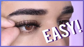 How To Apply False Eyelashes For Beginners [upl. by Neirol]