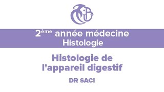 2ème année médecine Histologie Histologie de lappareil digestif [upl. by Lyrred]