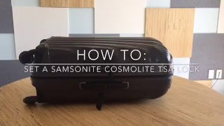 How To set A Samsonite Cosmolite Lock [upl. by Renard]