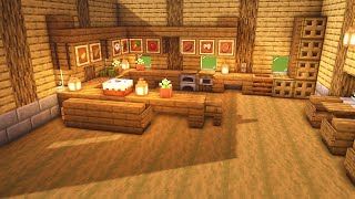 Minecraft Small Wooden Kitchen Design  Tutorial [upl. by Nwadahs]