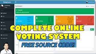 Complete Online Voting System using PHPMySQLi  Free Source Code Download [upl. by Ysdnil]