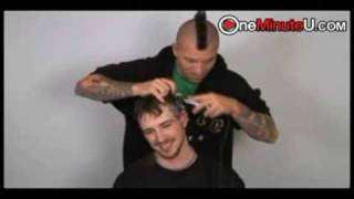 How to Buzz Cut A Mohawk Skater Haircut in 1 Minute [upl. by Shing]